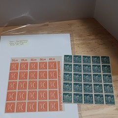 Lot of Weimar Republic Stamps from 1920s Germany, including 40 Pfennig Stamps
