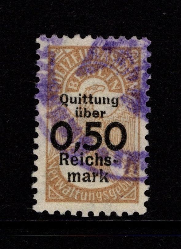 Germany Leipzig 1940s.50 Rm Admin Revenue Used – S56394