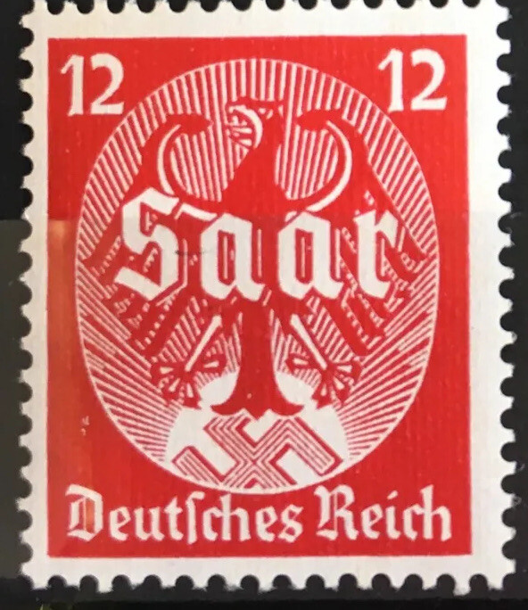 Germany 3rd Reich 1934 Mi 545Sc 445WWII Saar Land Vote MNH