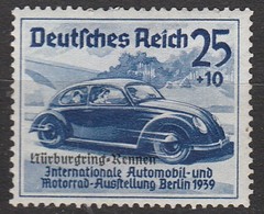 Stamp Germany Mi 695-7 Sc B143 1939 WWII Nuremburg Benz Volkswagen Mercedes MNH