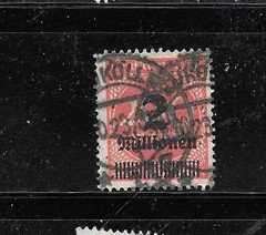 GERMANY #269 1923 2 MIL ON 200 SURCHARGE DEFINITIVE OLD ANTIQUE USED VG STAMP