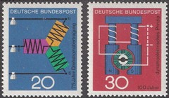 Germany 1966 Progress in Science and Technology MNH (SC# 965-966)