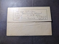 1943 Germany Concentration Camp Folded Letter Cover Auschwitz to Krakau Poland