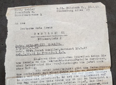 RARE WWII German Red Cross document KC Holder Luftwaffe HORST SCHILLER MIA KIA