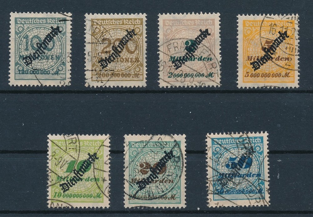 GERMANY OFFICIALS O40-O46 COMPLETE SET USED; NO FAULTS SCV $982 ASFB