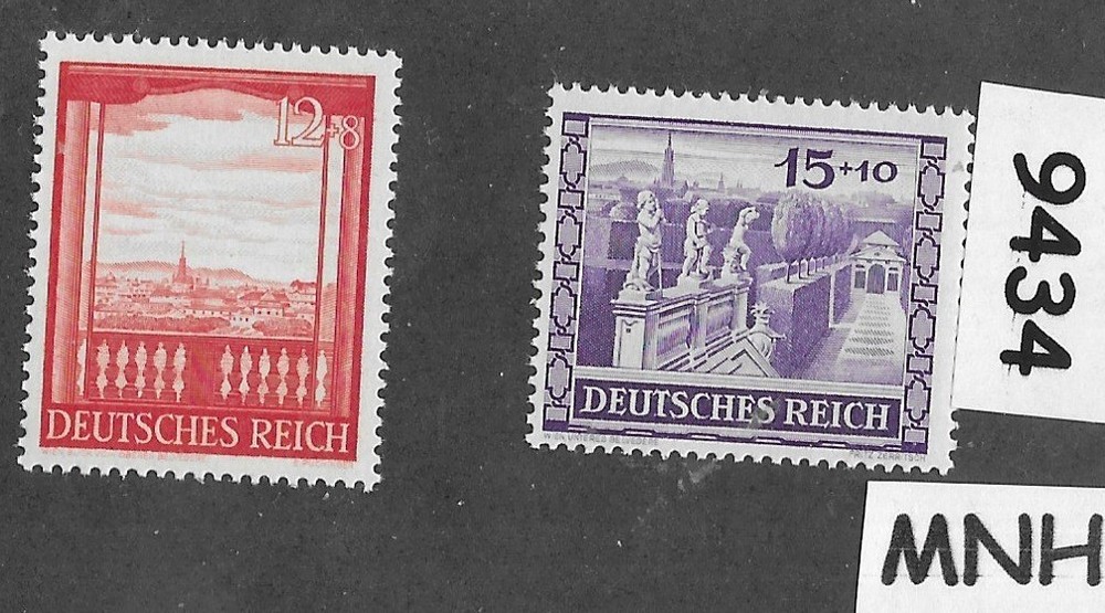 MNH Germany stamp set B198 – 199 / Third Reich 1941 Vienna Austria Fair #9434