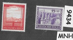 MNH Germany stamp set B198 – 199 / Third Reich 1941 Vienna Austria Fair #9434