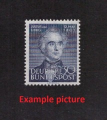 EB0166) GERMANY Mi 166, SC 695 MNH **, Original Gum, Justus von Liebig, 1953