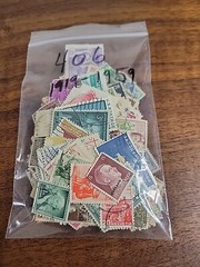 1919-1959 WWII areas – Lot of 400 different Stamps – Used Reich Bl1