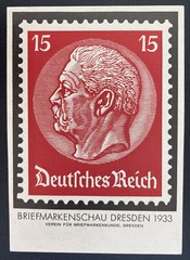 1933 Dresden Germany First Day Postcard Cover Philatelic Exhibition