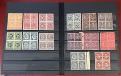 Germany, 1919-1923, Mint, Never Hinged Blocks of 4, including Varieties