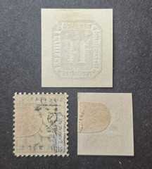 VINTAGE GERMANY- HAMBURG Postage Stamp LOT (3) Mint Hinged ,OG and USED