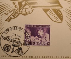 GERMANY 1942 Tag der Briefmarke. Maxi card. Propaganda card.