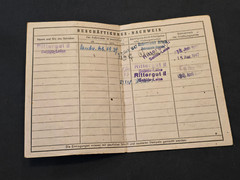 POST WWII WW2 German Master Glazier ARBEITSBUCH WORKBOOK 1947 ARBEITS PASS