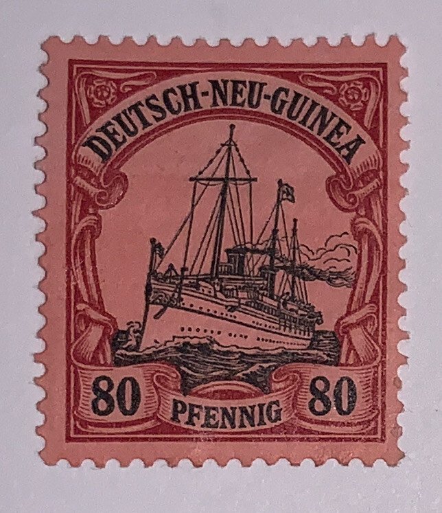 Travelstamps: GERMAN NEW GUINEA STAMPS Kaiser’s Yacht 80 Pfennig Mint NG UNWMK