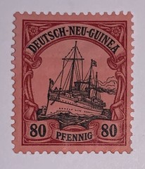 Travelstamps: GERMAN NEW GUINEA STAMPS Kaiser’s Yacht 80 Pfennig Mint NG UNWMK