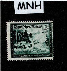 MNH stamp B275 Mercedes Auto race Hitlers Postal & Culture fund Germany 1944