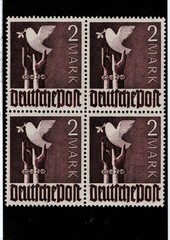 MNH Stamp block Sc 575 1947-1948 Post WWII Germany Peace/Dove From mint sheet
