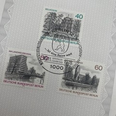 3 Pcs Germany West Berlin 1978 Bundespost Promotion Fund