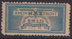 Stamp Germany Revenue WWII 3rd Reich NSZ National Newspaper 1940 Dec MNG