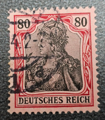 Germany Stamp Reich Germania 80 Pfennig 1914 Zenker BPP Mi. Nr. 93 I [🇩🇪38835]
