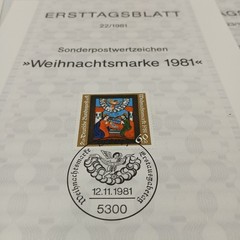 Lot of 13 German Ersttagsblatt 1981 First Day Issue Stamp Sheets VTG Collection