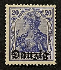 Travelstamps- 1920 GERMANY POLAND DANZIG Mi 4 Mint, Og Hinged 20pf