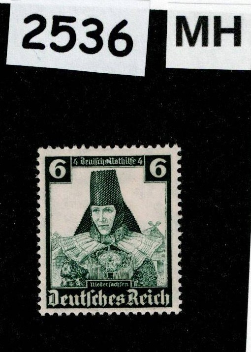 MH stamp 1935 Sc B72 Native Costumes Lower Saxony Third Reich Germany #2536