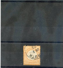 GERMANY Sc 3(MI 3)F-VF USED 1872 1/2G RED ORANGE $105