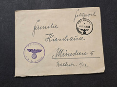 1943 WWII German Luftwaffe Soldiers Feldpost War Letter Covers sent home to Wife