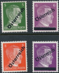 Stamp Germany Austria 1945 WW2 Osterreich Adolf Hitler Head Selection MNH