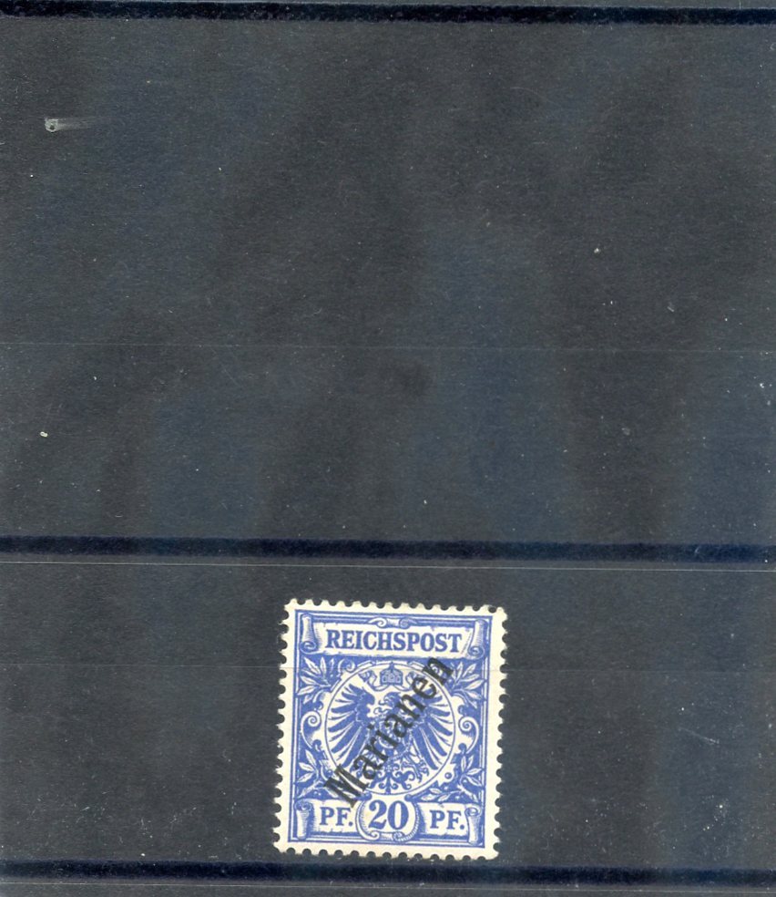 MARIANA IS Sc 14(MI 4II)*F-VF SMALL HR 1900 20pf VIOLET ULTRAMARINE 56′ OPT $52