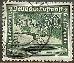Stamp Selection Germany WWII 3rd Reich Airship Hindenburg Graf Zeppelin Set U