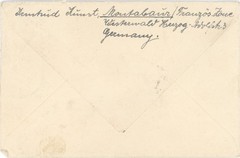 French Zone Germany 1940s Cover To USA With 24pf X3 And 3fr Briefpost Shield