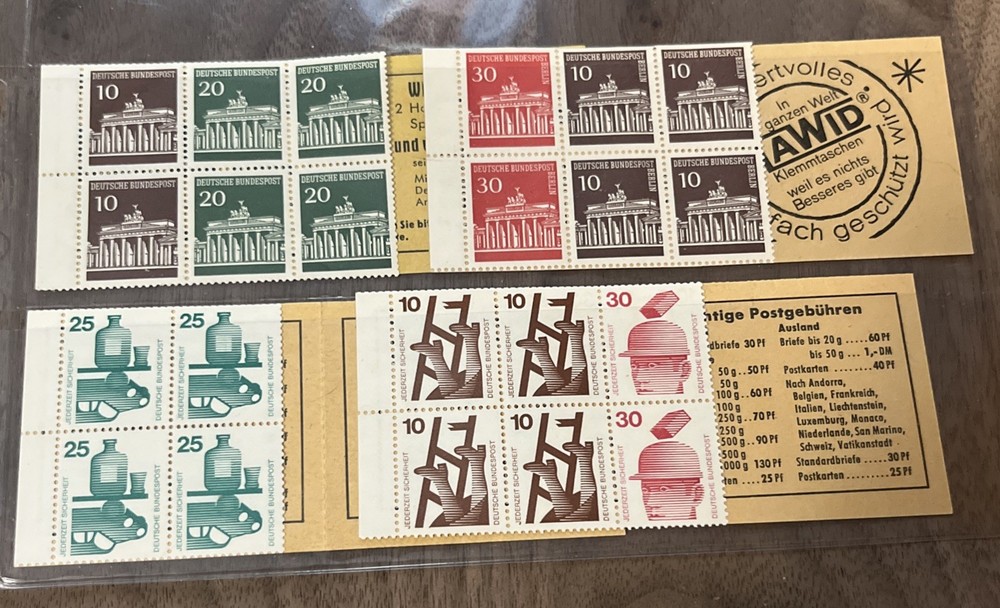 4 MNH GERMANY BOOKLETS SEE SCAN FOR CONTENT 1313