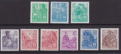 East Germany SG E 310b/19b – u/m – 1957/60 – 5pf – 70pf