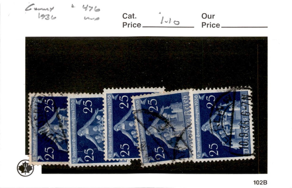 Germany, Postage Stamp, #476 Lot Used, 1936 Municipalities (AC)