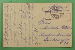 DR WHO 1915 GERMANY WWI FELDPOST 14 RES DIV LAON POSTCARD R45524