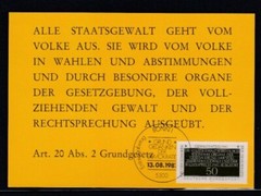 WEST GERMANY Separation of Powers MAXIMUM CARD