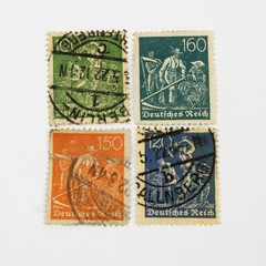 Lot Of 10 1920s Germany Worker Farmer 60/80/120/150/160m 100 Pfennig Stamps Used