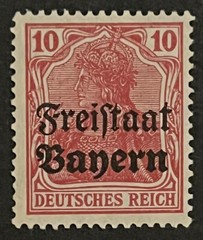 Travelstamps: Germany Bayern Overprint Stamps Sc#180 10pf Mint Watermarked MOGH