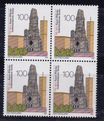 Bundesrepublik MNH ** 1812 SC 1903 Wilhelm Memorial Church Berlin block of 4