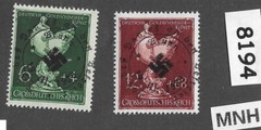 MNH stamp set B286-287 Modern Fantasy Overprints Dresden Goldsmith society #8194