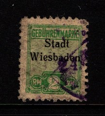 Germany Wiesbaden Early 1900s 2 Rm Local Revenue Used – S56962