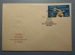Vintage First Day Cover Stamp 20 Years National Olympic Committee of the GDR