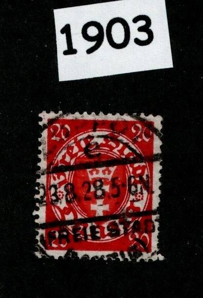 Used stamp Sc 177 Gdansk Poland Danzig 1924-1927 Germany post WWI #1903