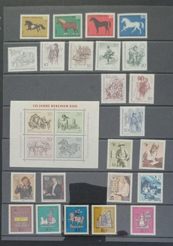 Germany Berlin 1969 Complete Stamp Year Set MNH Mint Never Hinged 23 Stamps & SS