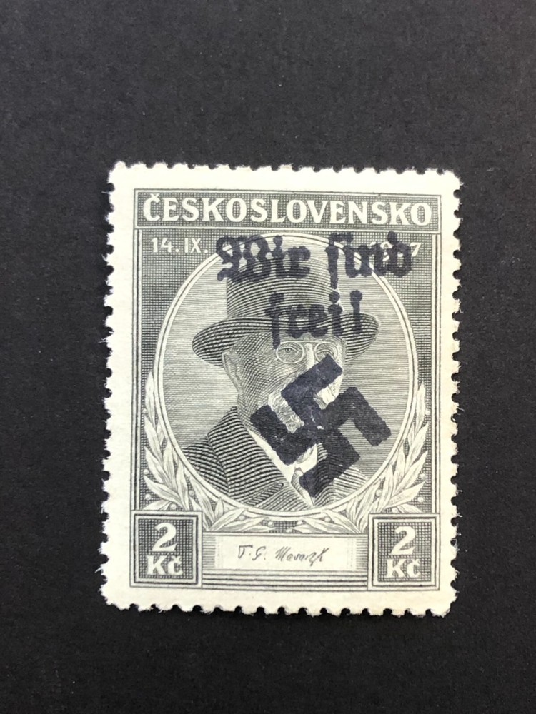 SUDETENLAND WWII-GERMAN OCC. Local ovpt (OSTRAU) 2 Kc. MNH /s1 #825