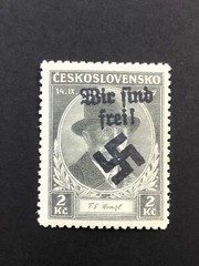 SUDETENLAND WWII-GERMAN OCC. Local ovpt (OSTRAU) 2 Kc. MNH /s1 #825