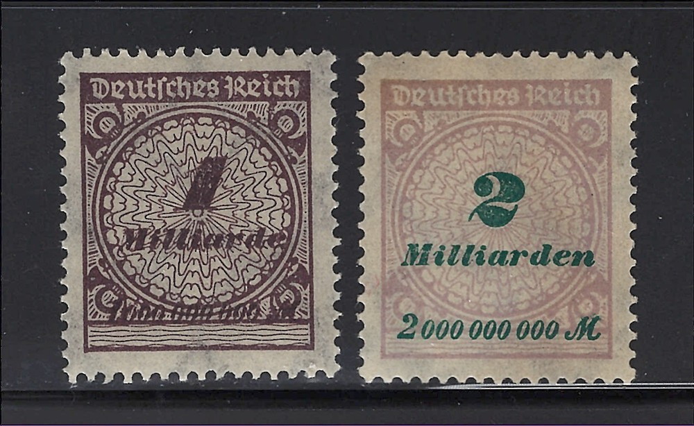 Germany Scott # 294-295 MH Inflationary Issues 1923